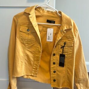 Kut from the kloth yellow jean jacket - size small - new with tags!